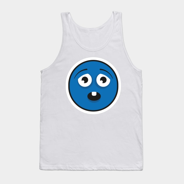 surprised blue monster emoji Tank Top by Bubsart78